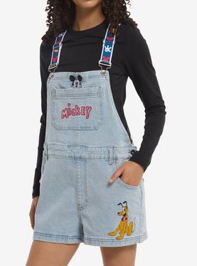 Disney Mickey Mouse Pluto Denim Shortalls, , hi-res